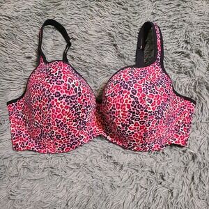 Leopard Print Bra Full Coverage Adjustable Straps Everyday‎ Comfort